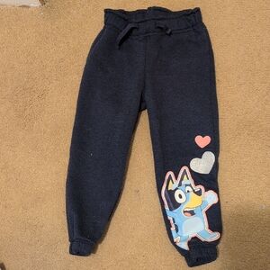Kids Navy Jogger Pants with Cartoon Design